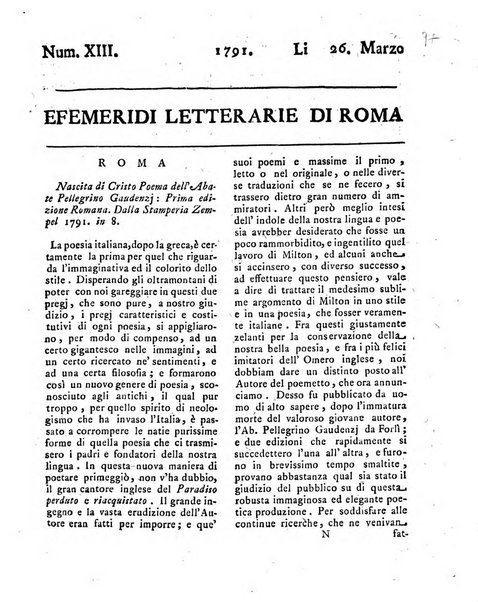 Efemeridi letterarie di Roma