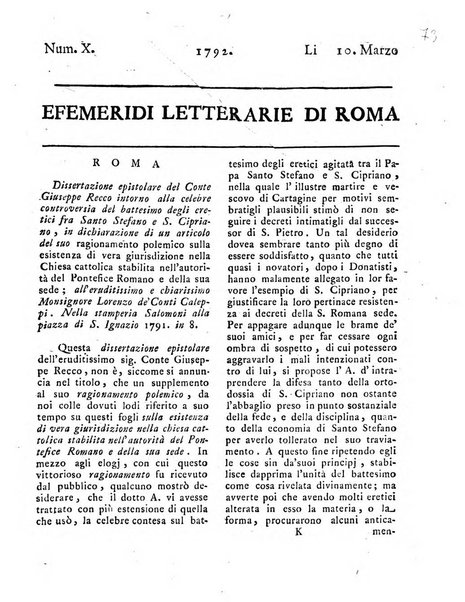 Efemeridi letterarie di Roma