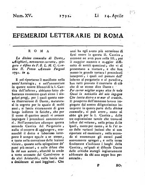 Efemeridi letterarie di Roma