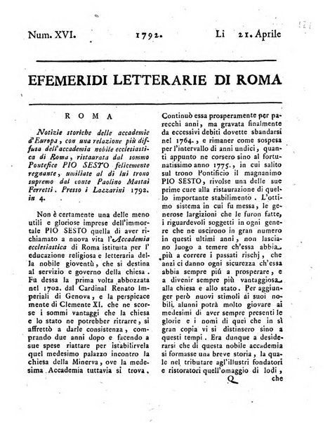 Efemeridi letterarie di Roma