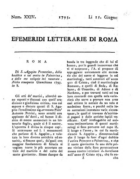 Efemeridi letterarie di Roma