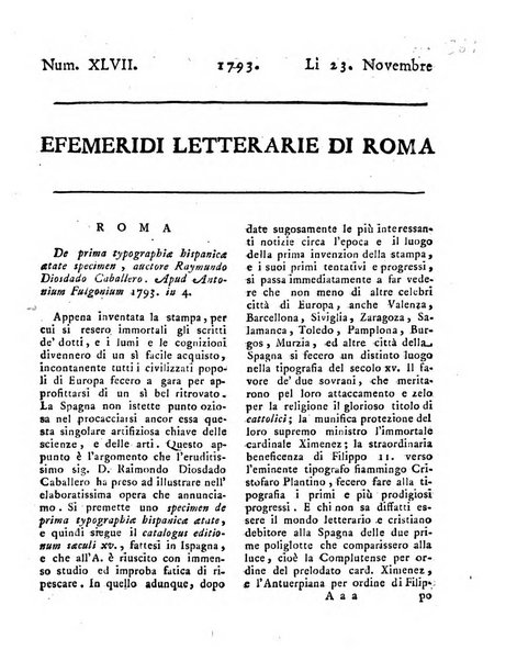 Efemeridi letterarie di Roma