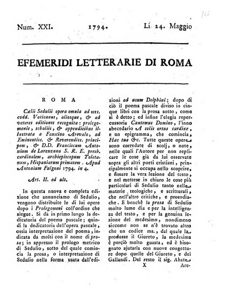 Efemeridi letterarie di Roma