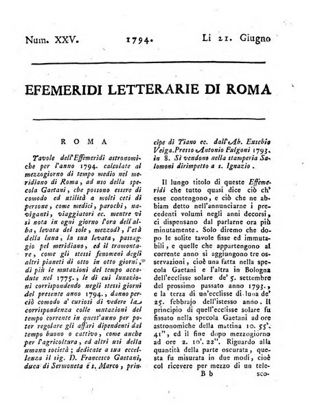 Efemeridi letterarie di Roma