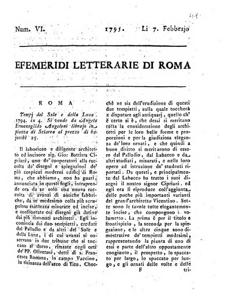 Efemeridi letterarie di Roma