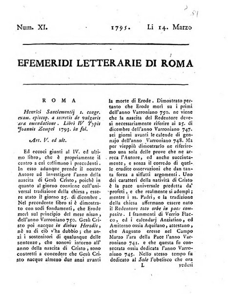 Efemeridi letterarie di Roma