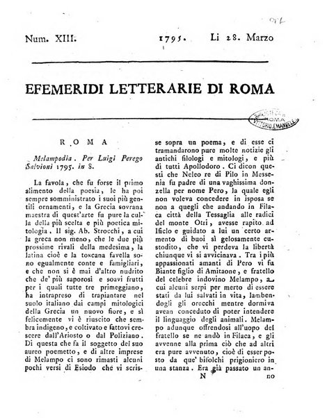 Efemeridi letterarie di Roma