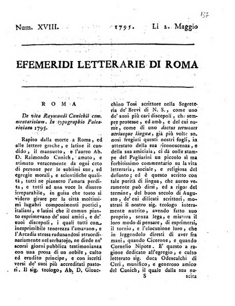 Efemeridi letterarie di Roma