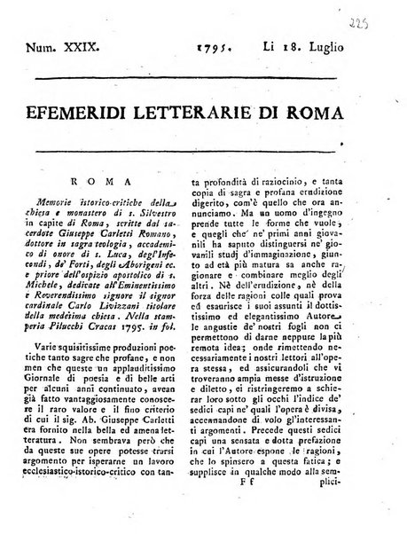 Efemeridi letterarie di Roma