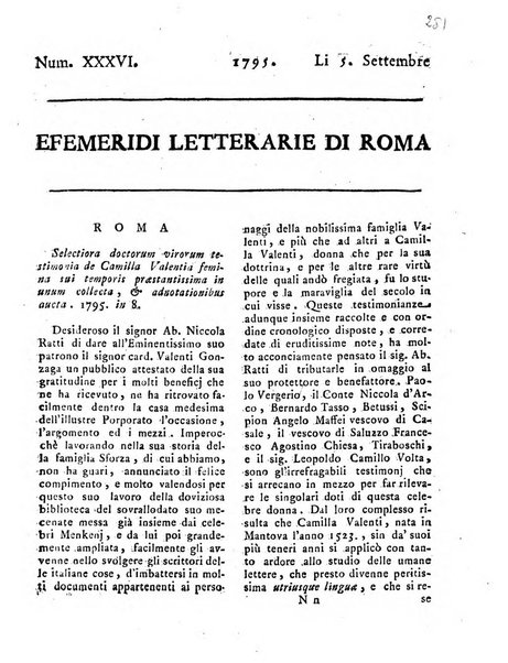 Efemeridi letterarie di Roma