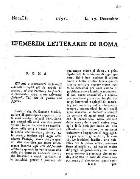 Efemeridi letterarie di Roma