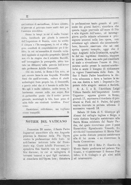 La fedeltà : giornale quindicinale della Società romana dei reduci dalle battaglie in difesa del papato