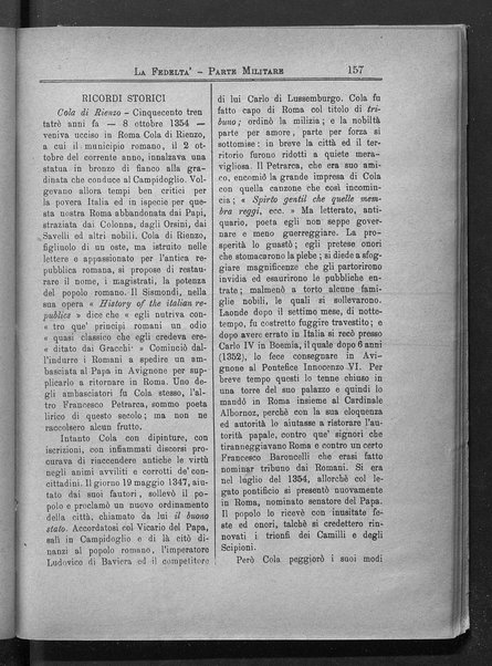 La fedeltà : giornale quindicinale della Società romana dei reduci dalle battaglie in difesa del papato