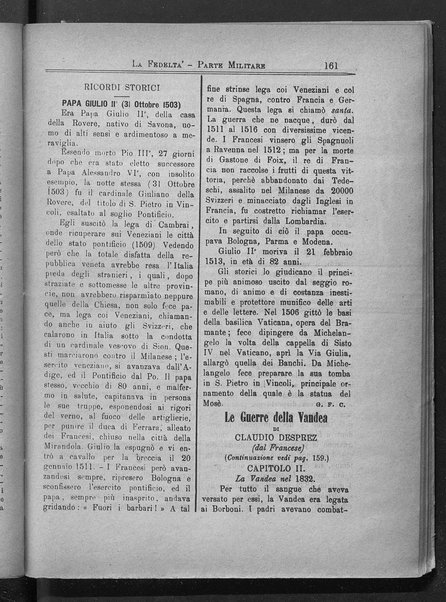 La fedeltà : giornale quindicinale della Società romana dei reduci dalle battaglie in difesa del papato