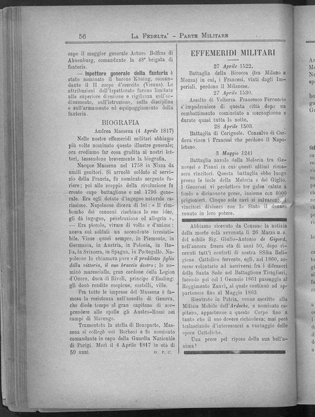 La fedeltà : giornale quindicinale della Società romana dei reduci dalle battaglie in difesa del papato