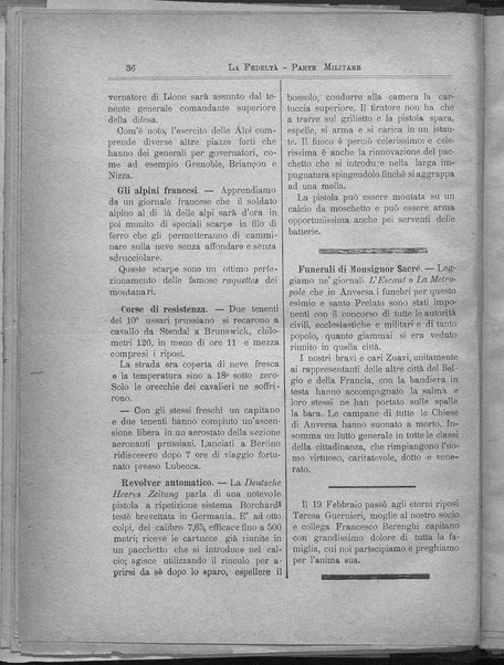 La fedeltà : giornale quindicinale della Società romana dei reduci dalle battaglie in difesa del papato