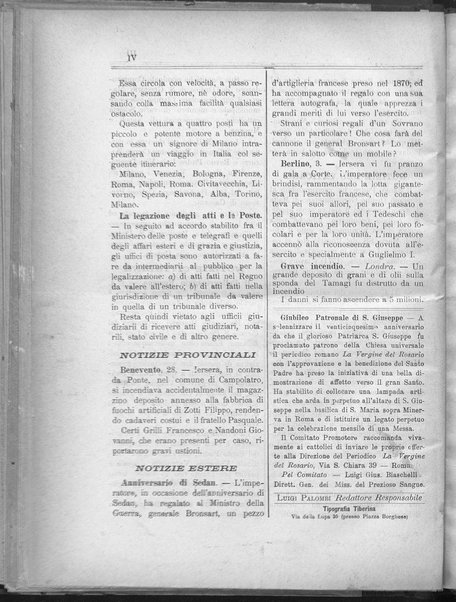 La fedeltà : giornale quindicinale della Società romana dei reduci dalle battaglie in difesa del papato