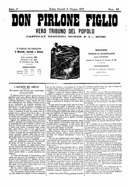 Il figlio di D. Pirlone vero tribuno della plebe