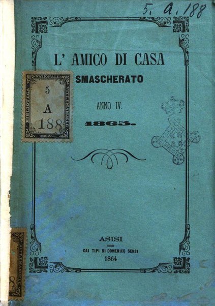 L'amico di casa smascherato almanacco per l'anno ...