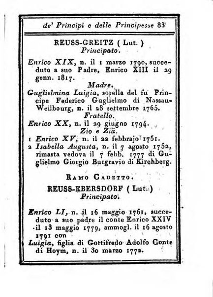 Almanacco di corte