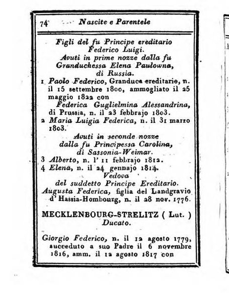 Almanacco di corte