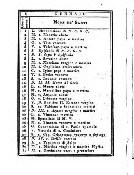 Almanacco di corte