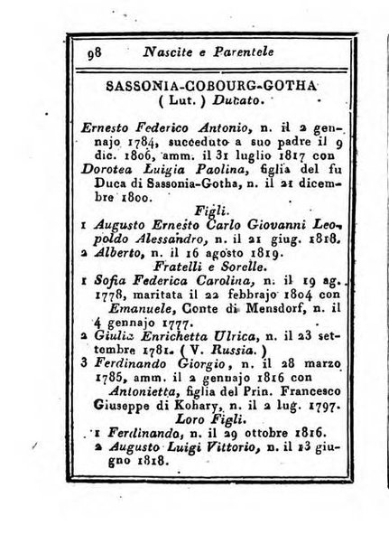 Almanacco di corte