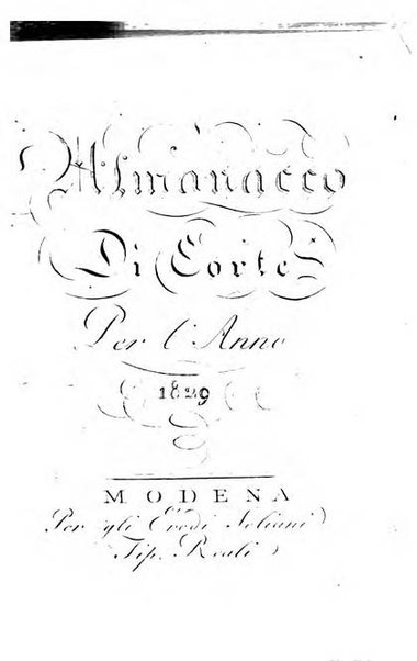 Almanacco di corte