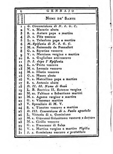 Almanacco di corte