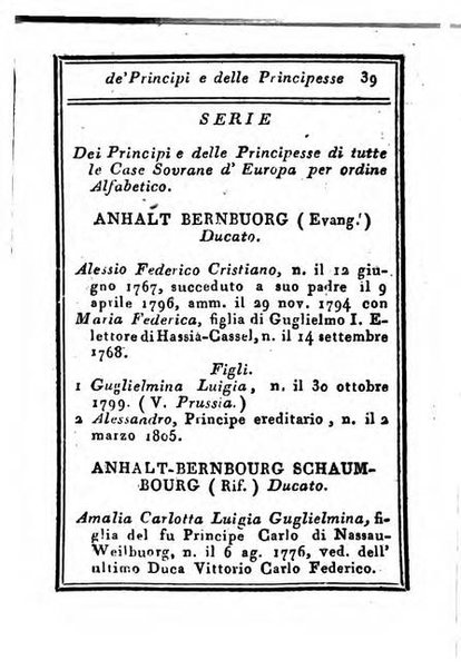 Almanacco di corte