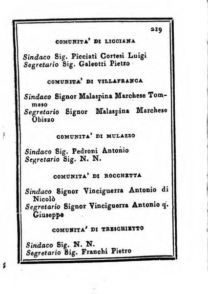 Almanacco di corte