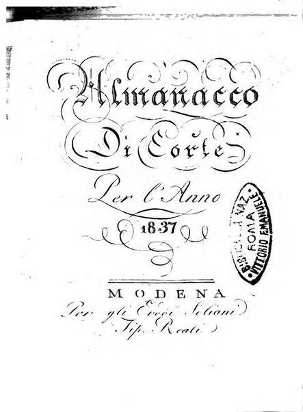 Almanacco di corte