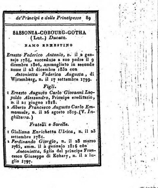 Almanacco di corte