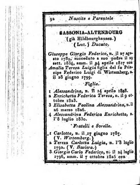 Almanacco di corte