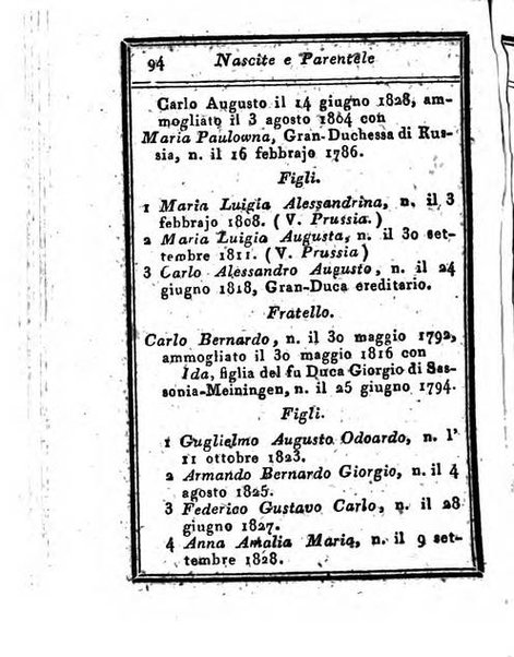 Almanacco di corte