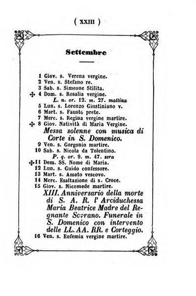 Almanacco di corte