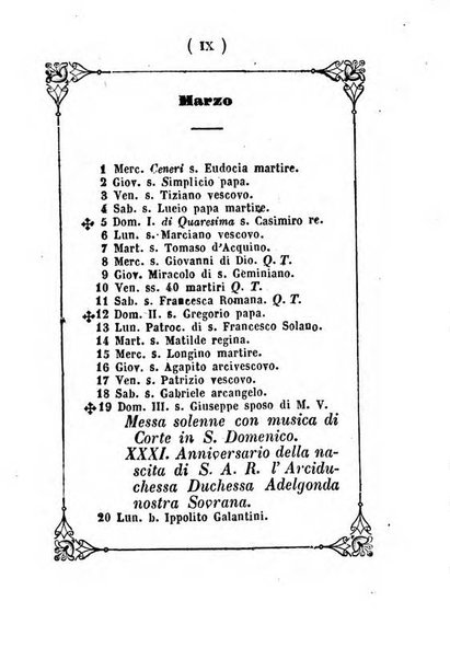 Almanacco di corte