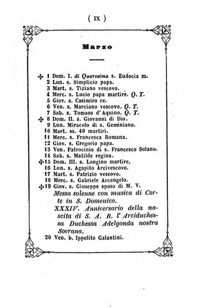 Almanacco di corte