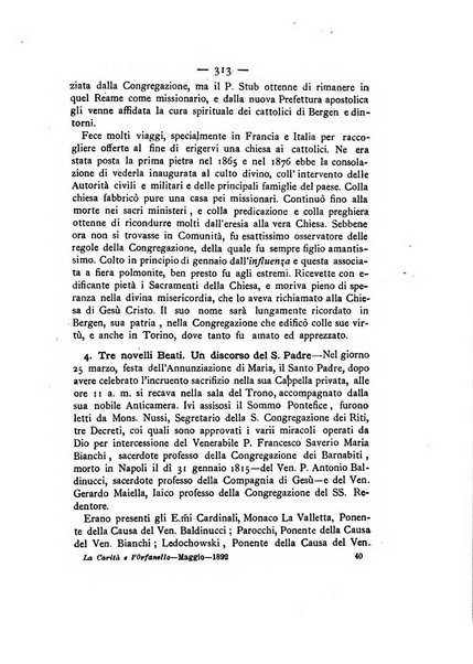 La carità e l'orfanello del venerabile P. Lodovico da Casoria