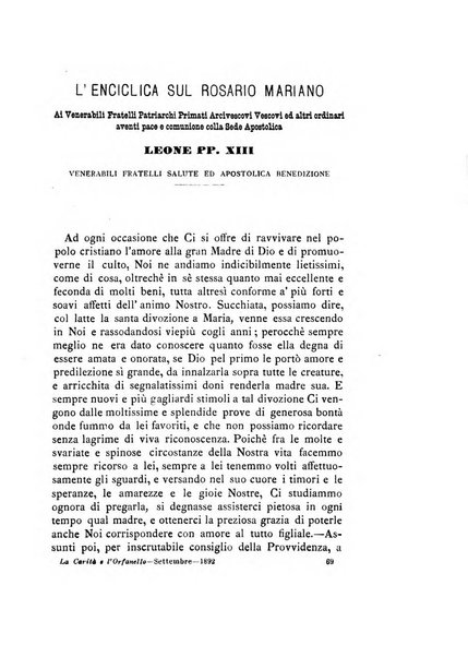 La carità e l'orfanello del venerabile P. Lodovico da Casoria