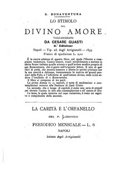 La carità e l'orfanello del venerabile P. Lodovico da Casoria