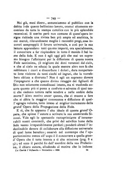 La carità e l'orfanello del venerabile P. Lodovico da Casoria