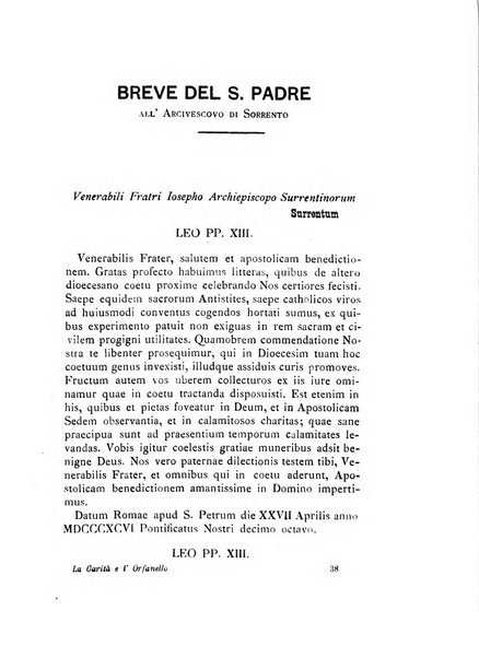 La carità e l'orfanello del venerabile P. Lodovico da Casoria