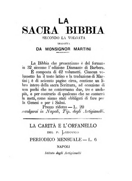 La carità e l'orfanello del venerabile P. Lodovico da Casoria