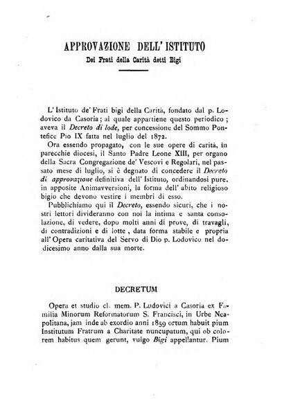 La carità e l'orfanello del venerabile P. Lodovico da Casoria