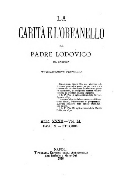 La carità e l'orfanello del venerabile P. Lodovico da Casoria