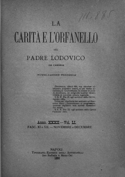 La carità e l'orfanello del venerabile P. Lodovico da Casoria