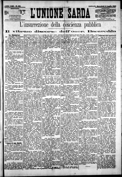 L'unione sarda : giornale settimanale, politico, amministrativo, letterario