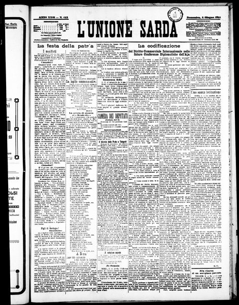 L'unione sarda : giornale settimanale, politico, amministrativo, letterario