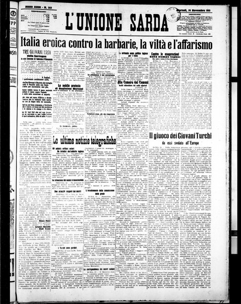 L'unione sarda : giornale settimanale, politico, amministrativo, letterario